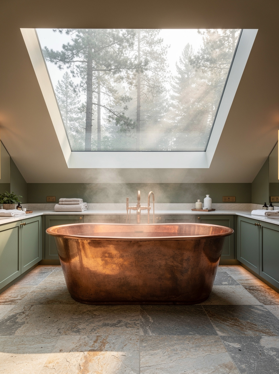 Suite Laguna, tina de cobre al amanecer